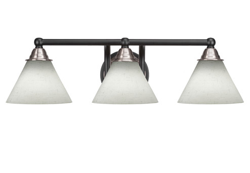 Paramount Three Light Bath Bar in Matte Black & Brushed Nickel (200|3423-MBBN-312)