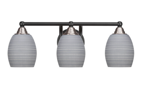 Paramount Three Light Bath Bar in Matte Black & Brushed Nickel (200|3423-MBBN-4022)