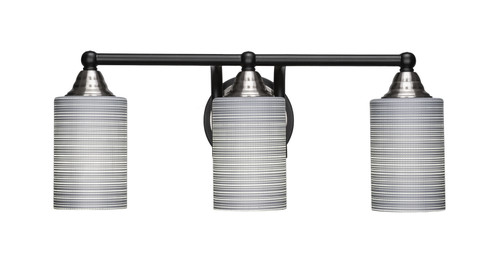 Paramount Three Light Bath Bar in Matte Black & Brushed Nickel (200|3423-MBBN-4062)