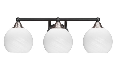Paramount Three Light Bath Bar in Matte Black & Brushed Nickel (200|3423-MBBN-4101)