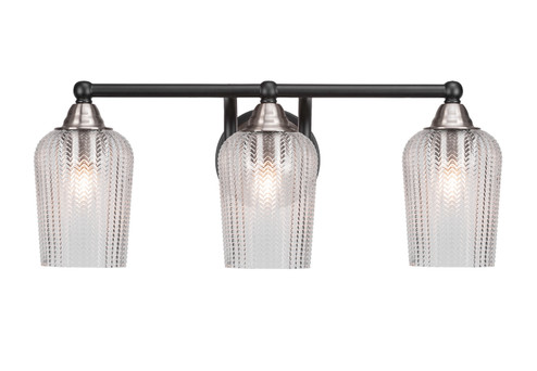 Paramount Three Light Bath Bar in Matte Black & Brushed Nickel (200|3423-MBBN-4250)