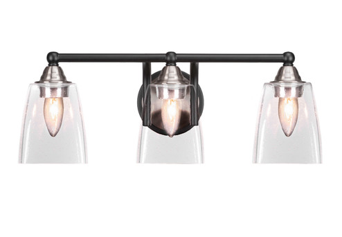 Paramount Three Light Bath Bar in Matte Black & Brushed Nickel (200|3423-MBBN-461)