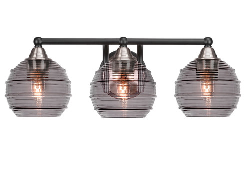Paramount Three Light Bath Bar in Matte Black & Brushed Nickel (200|3423-MBBN-5112)