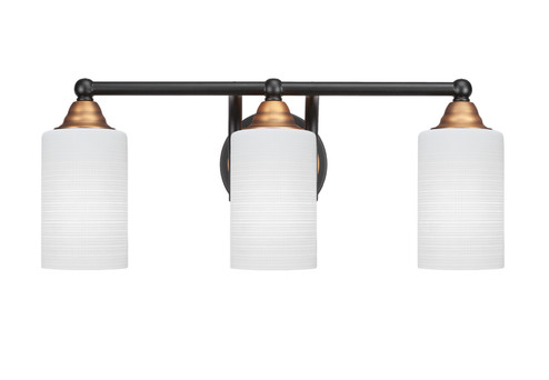 Paramount Three Light Bath Bar in Matte Black & Brass (200|3423-MBBR-4061)