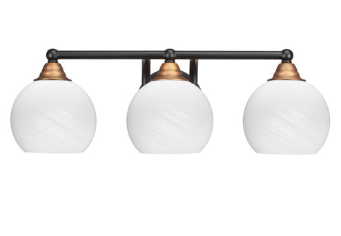 Paramount Three Light Bath Bar in Matte Black & Brass (200|3423-MBBR-4101)