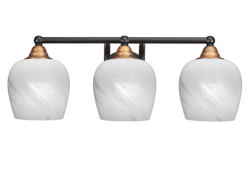 Paramount Three Light Bath Bar in Matte Black & Brass (200|3423-MBBR-4811)