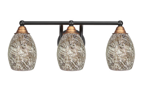 Paramount Three Light Bath Bar in Matte Black & Brass (200|3423-MBBR-5054)
