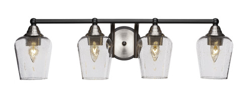 Paramount Four Light Bathroom Lighting in Matte Black & Brushed Nickel (200|3424-MBBN-210)