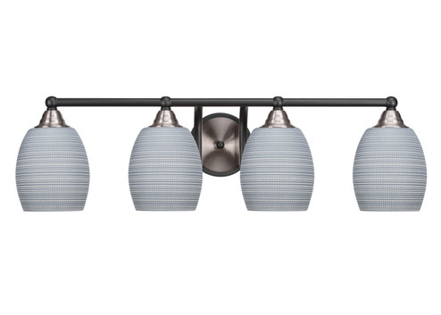 Paramount Four Light Bath Bar in Matte Black & Brushed Nickel (200|3424-MBBN-4022)