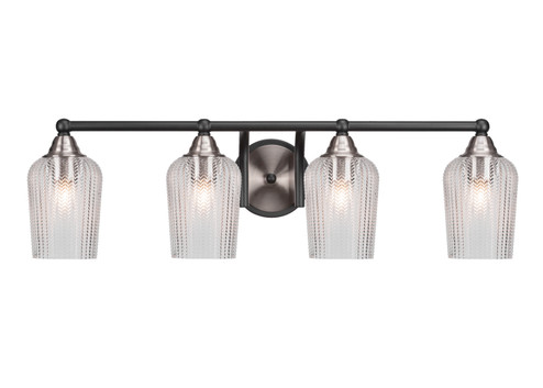 Paramount Four Light Bath Bar in Matte Black & Brushed Nickel (200|3424-MBBN-4250)