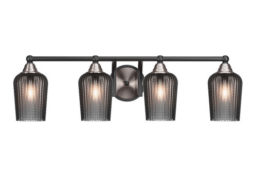 Paramount Four Light Bath Bar in Matte Black & Brushed Nickel (200|3424-MBBN-4252)