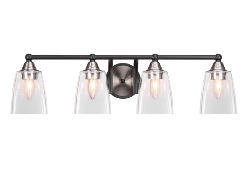 Paramount Four Light Bath Bar in Matte Black & Brushed Nickel (200|3424-MBBN-461)