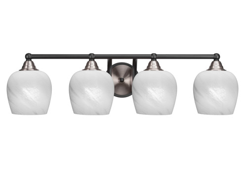 Paramount Four Light Bath Bar in Matte Black & Brushed Nickel (200|3424-MBBN-4811)