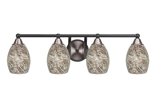 Paramount Four Light Bath Bar in Matte Black & Brushed Nickel (200|3424-MBBN-5054)