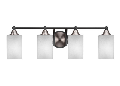 Paramount Four Light Bath Bar in Matte Black & Brushed Nickel (200|3424-MBBN-531)
