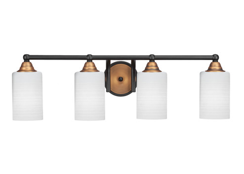 Paramount Four Light Bath Bar in Matte Black & Brass (200|3424-MBBR-4061)