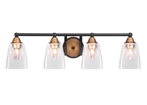 Paramount Four Light Bath Bar in Matte Black & Brass (200|3424-MBBR-461)