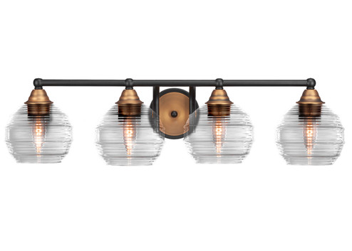 Paramount Four Light Bath Bar in Matte Black & Brass (200|3424-MBBR-5110)