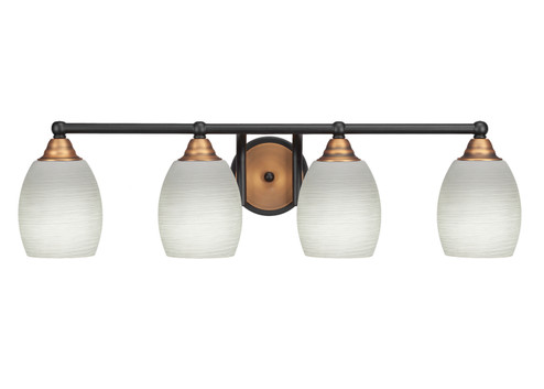 Paramount Four Light Bath Bar in Matte Black & Brass (200|3424-MBBR-615)