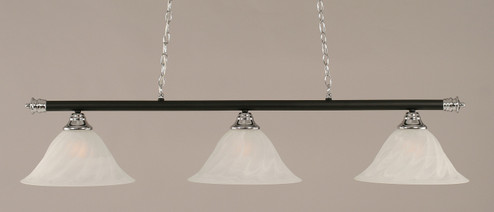 Oxford Three Light Billiard Bar in Chrome/Matte Black (200|373-CHMB-5731)
