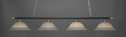 Oxford Four Light Billiard in Chrome & Matte Black (200|374-CHMB-602)