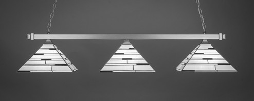 Square Three Light Billiard Bar in Brushed Nickel (200|403-BN-952)