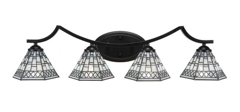 Zilo Four Light Bath Bar in Matte Black (200|554-MB-9105)