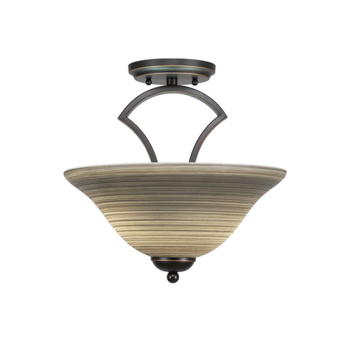 Zilo Two Light Semi-Flush Mount in Dark Granite (200|563-DG-604)