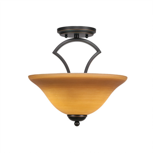 Zilo Two Light Semi-Flush Mount in Dark Granite (200|563-DG-624)