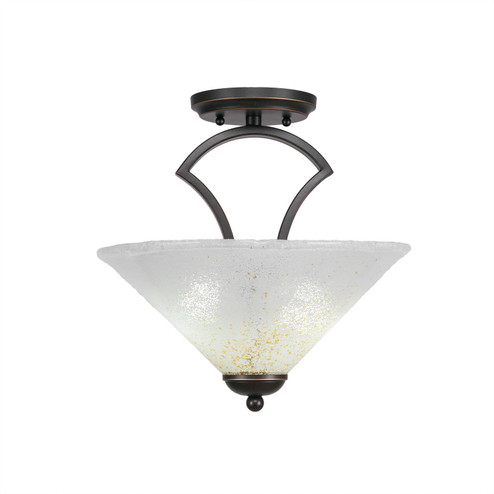 Zilo Two Light Semi-Flush Mount in Dark Granite (200|563-DG-702)