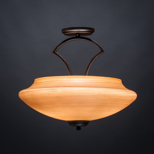 Zilo Three Light Semi-Flush Mount in Dark Granite (200|565-DG-686)