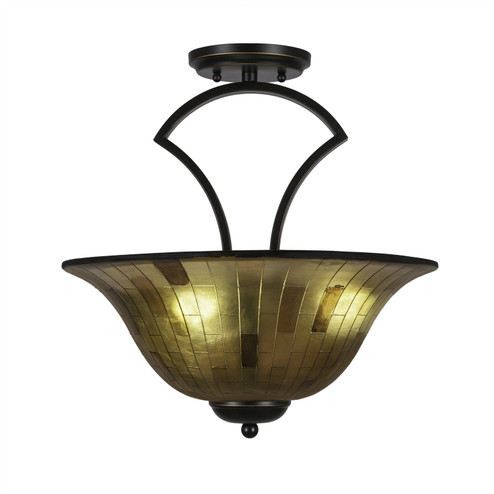 Zilo Three Light Semi-Flush Mount in Dark Granite (200|565-DG-708)