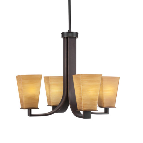 Apollo Four Light Chandelier in Dark Granite (200|574-DG-670)