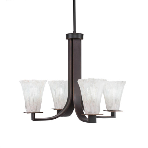 Apollo Four Light Chandelier in Dark Granite (200|574-DG-729)