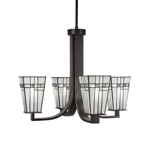Apollo Four Light Chandelier in Dark Granite (200|574-DG-9554)