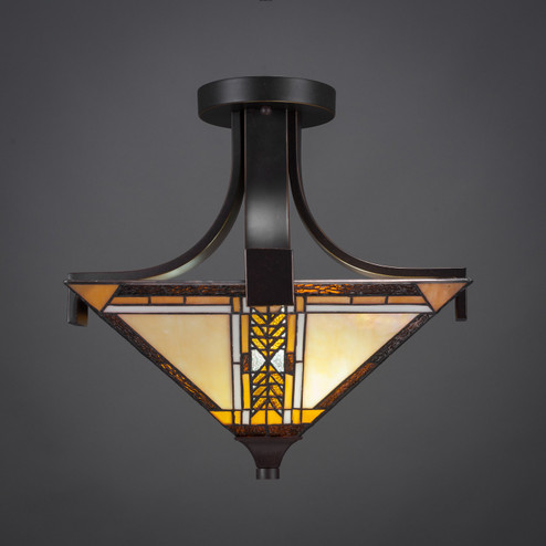 Apollo Two Light Semi-Flush Mount in Dark Granite (200|579-DG-9862)