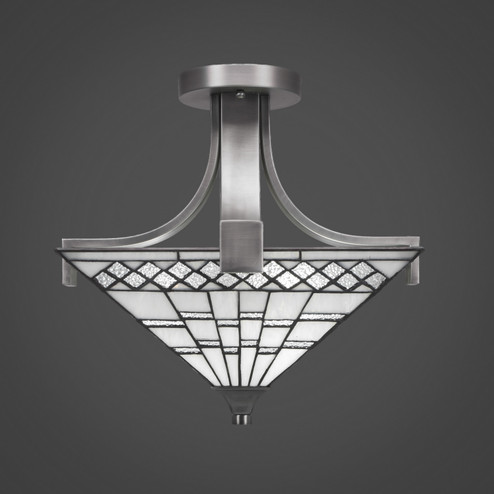 Apollo Two Light Semi-Flush Mount in Graphite (200|579-GP-9102)
