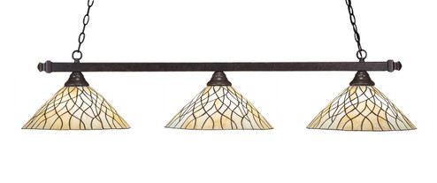 Square Three Light Billiard/Island in Dark Granite (200|803-DG-911)