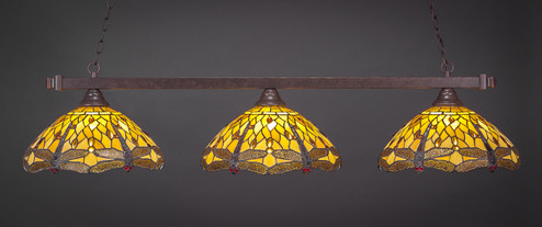 Square Three Light Billiard Bar in Dark Granite (200|803-DG-946)