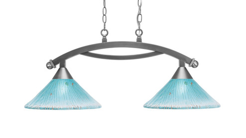 Bow Two Light Island Pendant in Brushed Nickel (200|872-BN-448)