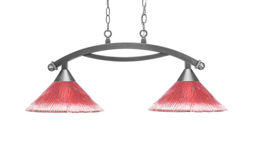 Bow Two Light Island Pendant in Brushed Nickel (200|872-BN-706)