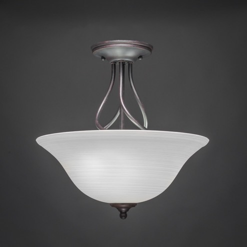 Capri Three Light Semi Flush in Dark Granite (200|909-DG-612)