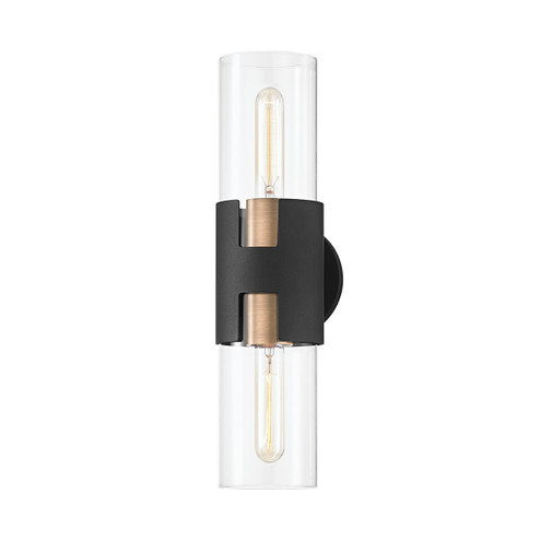 Amado Two Light Wall Sconce in Patina Brass (67|B3231-PBR/TBK)
