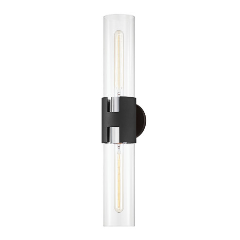 Amado Two Light Wall Sconce in Polished Nickel (67|B3232-PN/TBK)