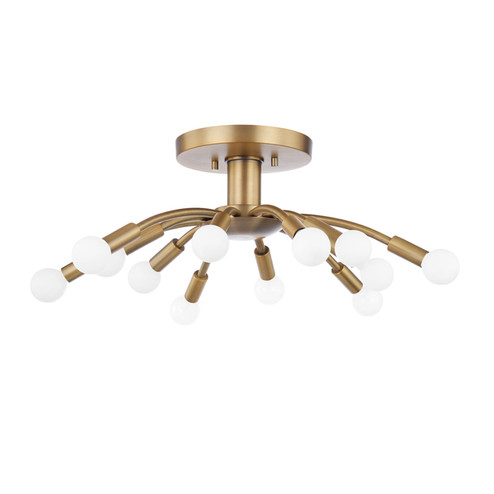 Tristan 12 Light Semi Flush Mount in Patina Brass (67|C2812-PBR)