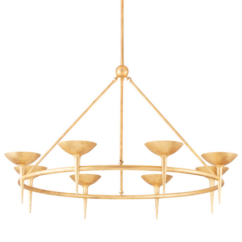 Cecilia Eight Light Chandelier in Vintage Gold Leaf (67|F2608-VGL)