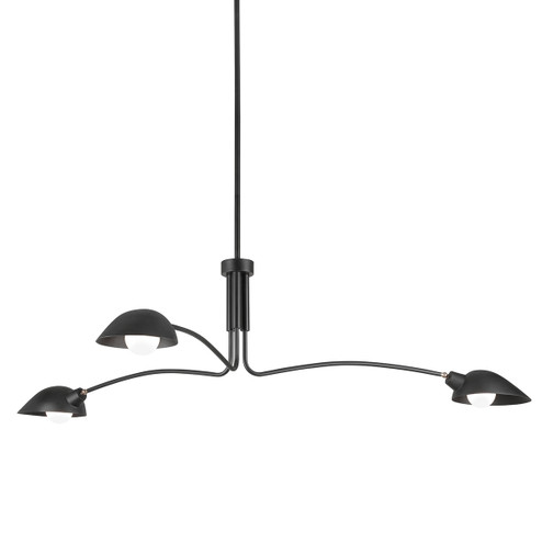 Leo Three Light Chandelier in Soft Black (67|F7813-SBK)