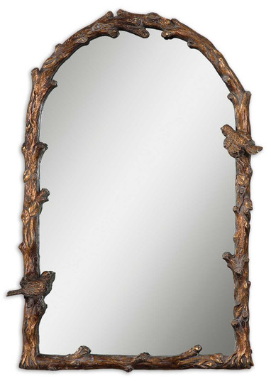 Paza Mirror in Antiqued Gold Leaf w/Gray Glaze (52|13774)