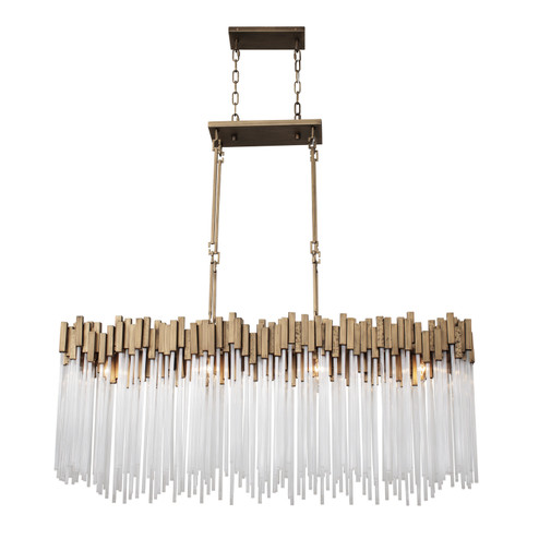 Matrix Eight Light Linear Pendant in Havana Gold (137|309N08HG)