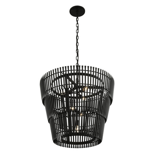 Apollo Six Light Pendant in Carbon Black (137|355P06CB)